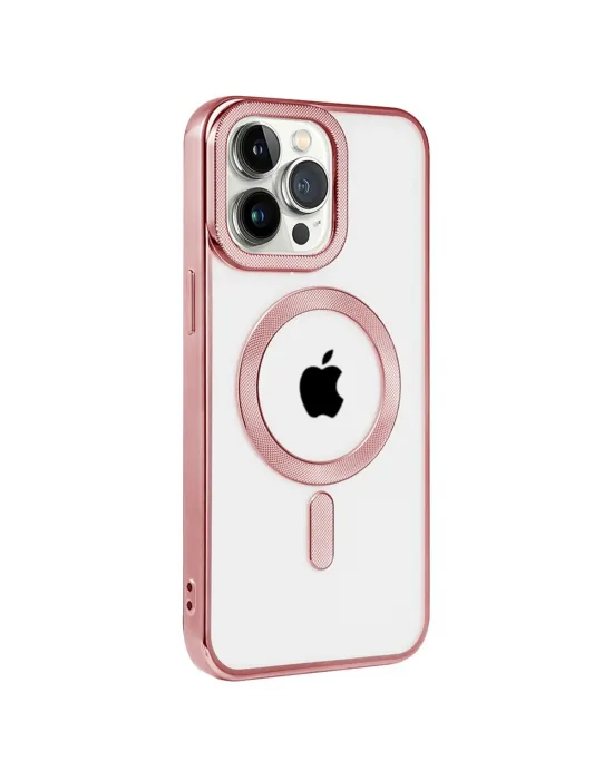 Apple İphone 14 Pro Max Kılıf Kronos Magsafe Kapak - Rose Gold