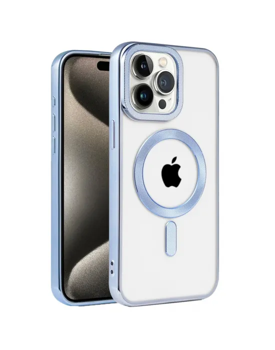 Apple İphone 14 Pro Max Kılıf Kronos Magsafe Kapak - Sierra Blue