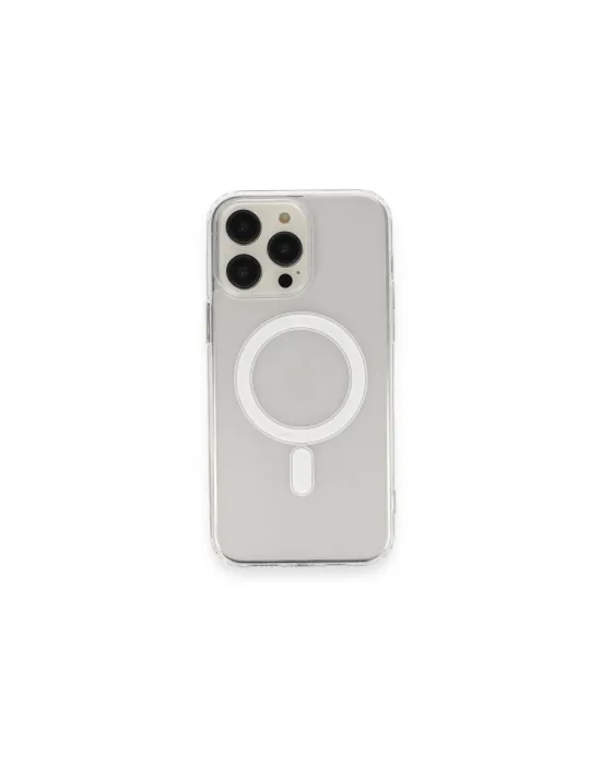 Apple İphone 14 Pro Max Kılıf Matte Şeffaf Magneticsafe - Şeffaf