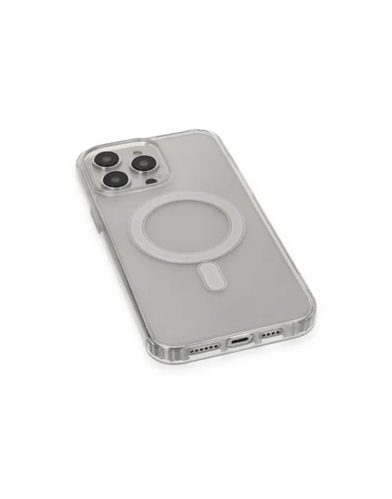 Apple İphone 14 Pro Max Kılıf Matte Şeffaf Magneticsafe - Şeffaf
