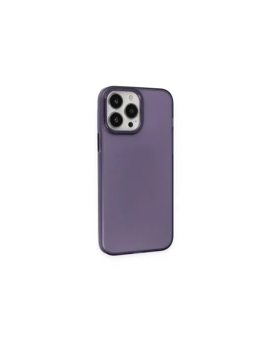 Apple İphone 14 Pro Max Kılıf Modos Metal Kapak - Derin Mor