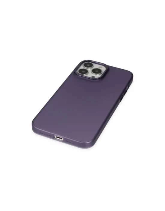 Apple İphone 14 Pro Max Kılıf Modos Metal Kapak - Derin Mor