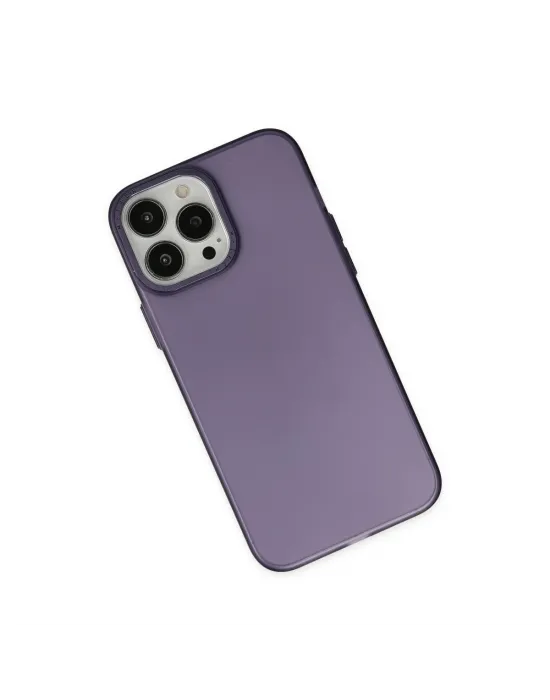 Apple İphone 14 Pro Max Kılıf Modos Metal Kapak - Mor