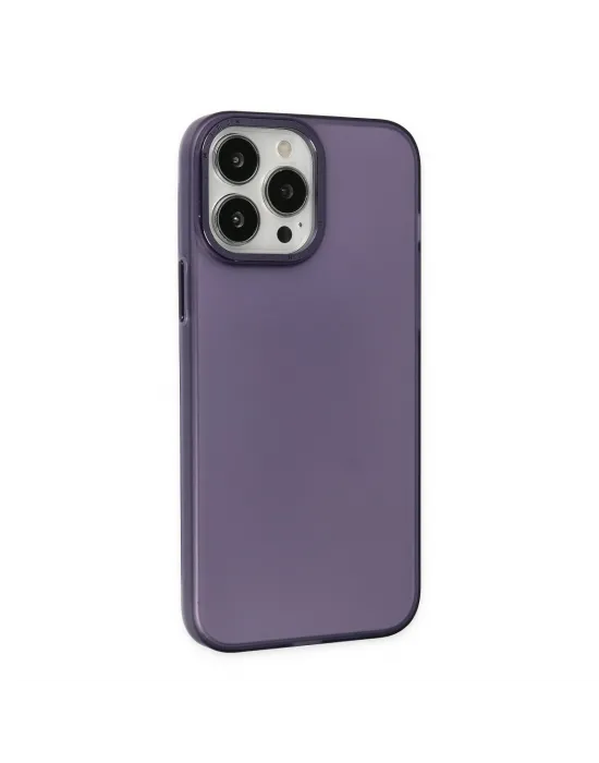 Apple İphone 14 Pro Max Kılıf Modos Metal Kapak - Mor