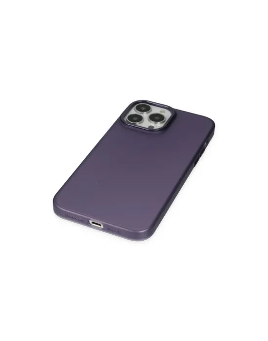 Apple İphone 14 Pro Max Kılıf Modos Metal Kapak - Mor