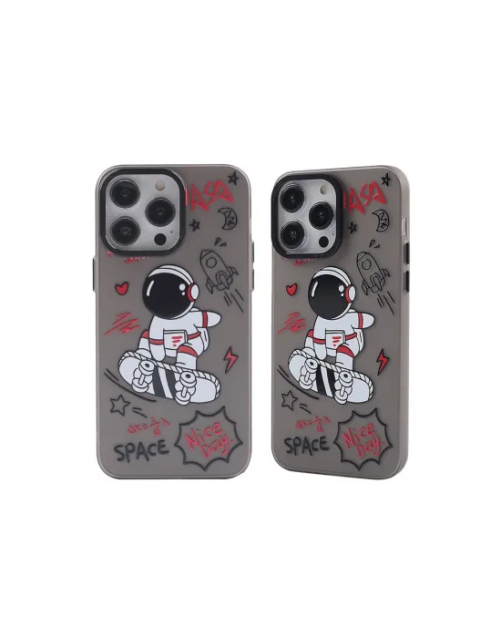 Apple İphone 14 Pro Max Kılıf Prada Desenli Kapak - Prada Siyah - 1