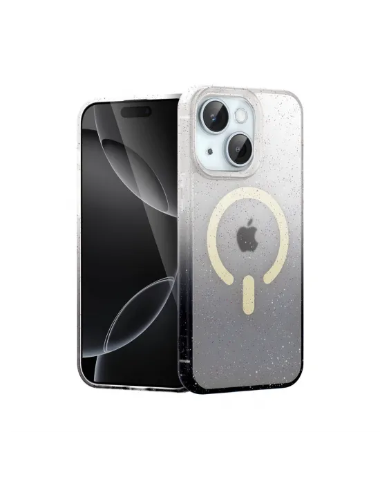 Apple İphone 14 Pummel Shiny Magsafe Kapak - Siyah