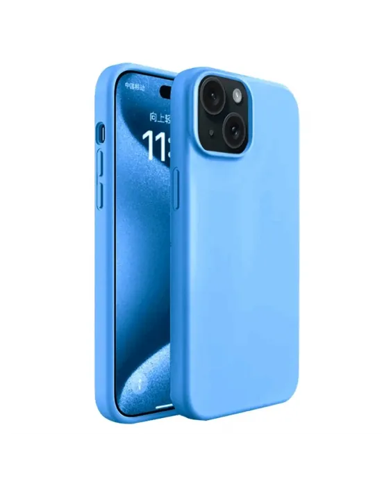 Apple İphone 15 Kılıf First Silikon - Mavi