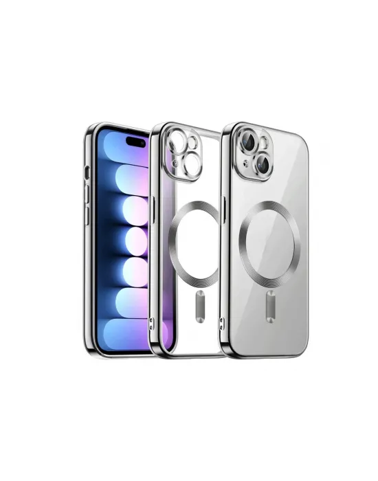 Apple İphone 15 Kılıf Kross Magneticsafe Kapak - Gümüş
