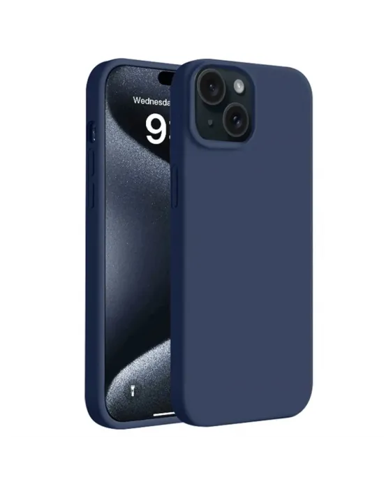 Apple İphone 15 Plus Kılıf First Silikon - Lacivert