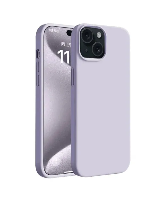 Apple İphone 15 Plus Kılıf First Silikon - Lila