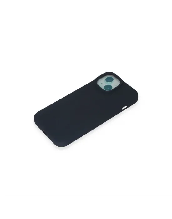 Apple İphone 15 Plus Kılıf Nano İçi Kadife Silikon - Lacivert