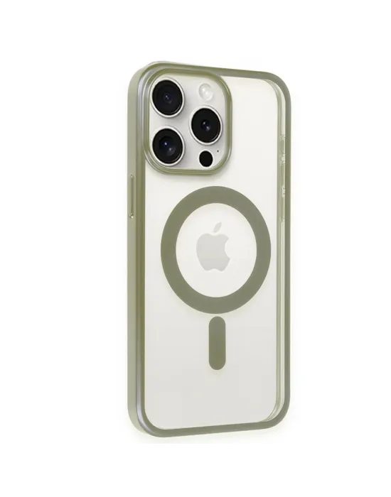 Apple İphone 15 Pro Kılıf Erozi Magsafe Kapak - Gri