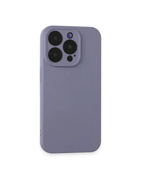 Apple İphone 15 Pro Kılıf Nano İçi Kadife Silikon - Lila