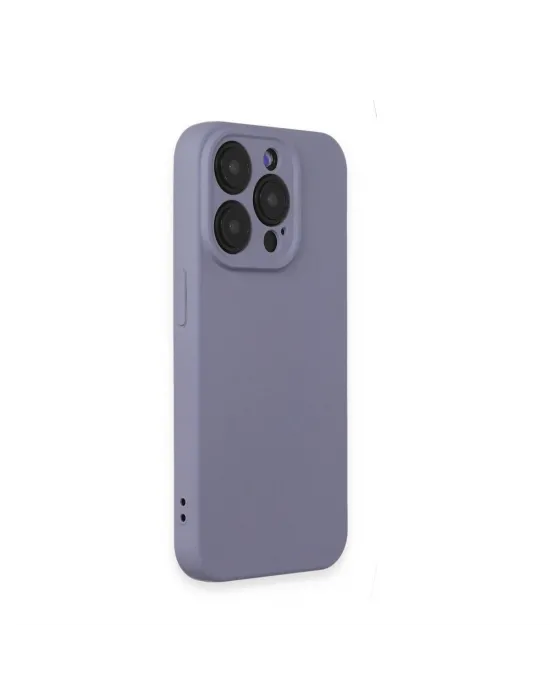 Apple İphone 15 Pro Kılıf Nano İçi Kadife Silikon - Lila
