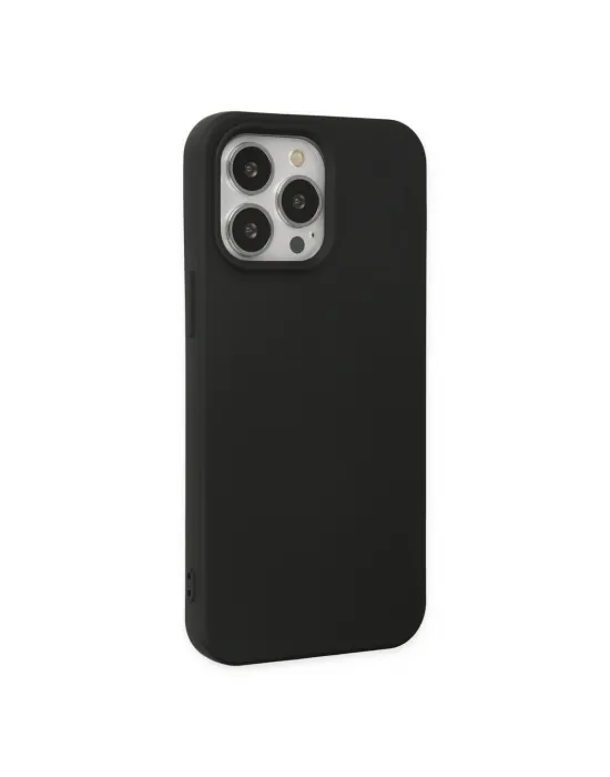 Apple İphone 15 Pro Kılıf Nano İçi Kadife Silikon - Siyah