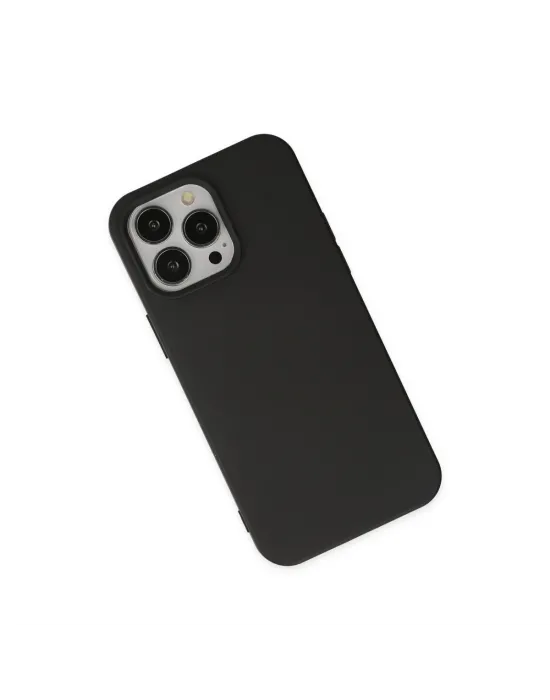 Apple İphone 15 Pro Kılıf Nano İçi Kadife Silikon - Siyah