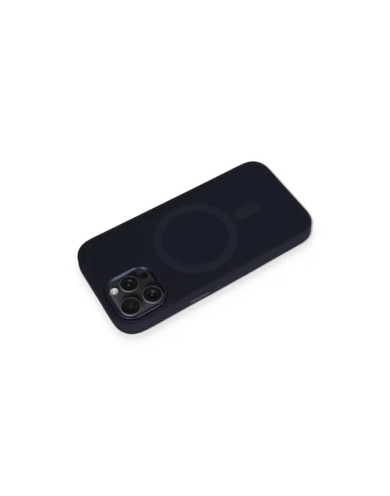 Apple İphone 15 Pro Kılıf Oslo Magsafe Kapak - Lacivert