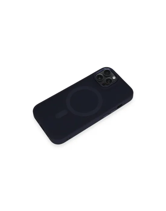 Apple İphone 15 Pro Kılıf Oslo Magsafe Kapak - Lacivert