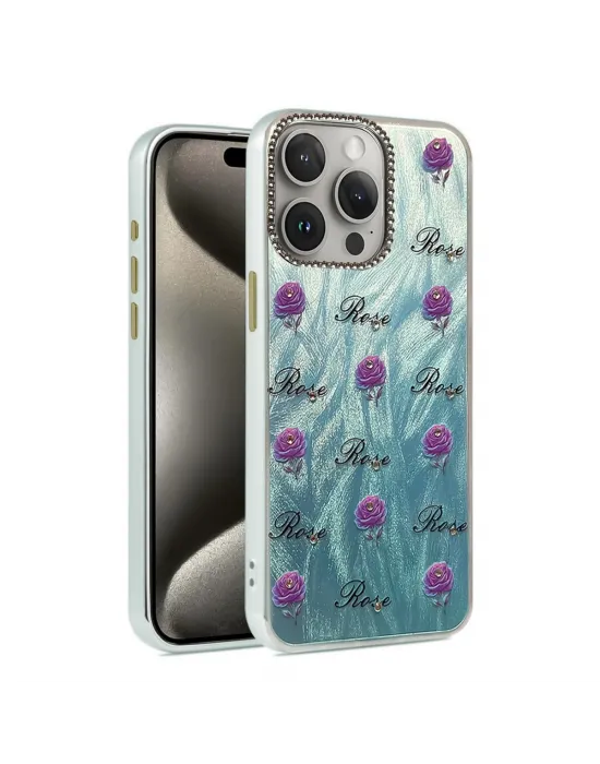 Apple İphone 15 Pro Max Kılıf Blade Aynalı Desenli Kapak - Desen 9