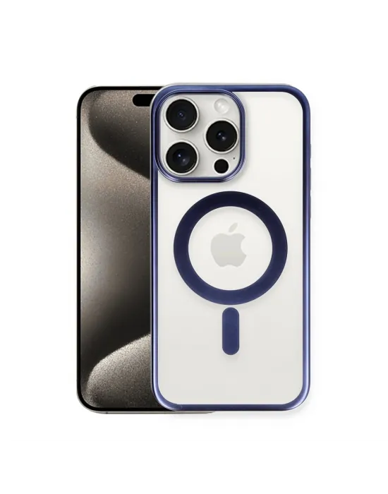 Apple İphone 15 Pro Max Kılıf Erozi Magsafe Kapak - Lacivert