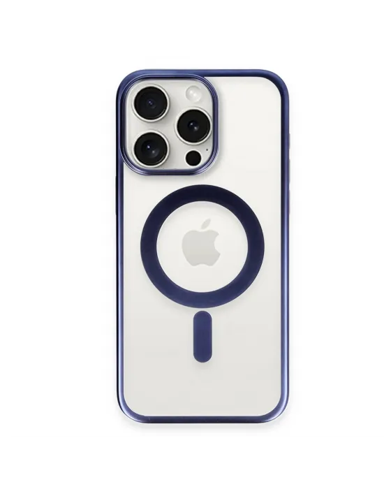 Apple İphone 15 Pro Max Kılıf Erozi Magsafe Kapak - Lacivert