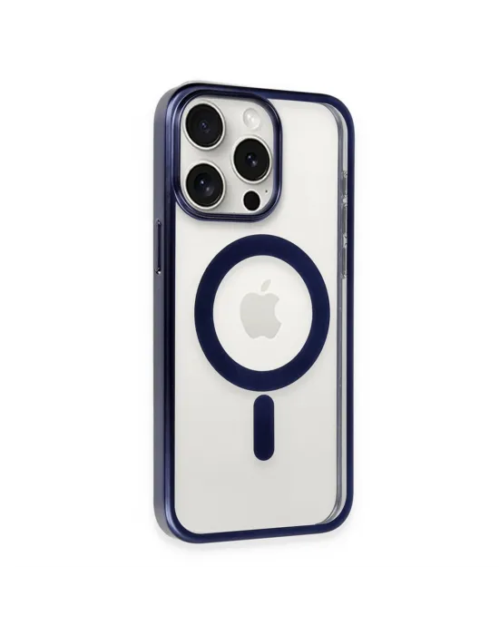 Apple İphone 15 Pro Max Kılıf Erozi Magsafe Kapak - Lacivert