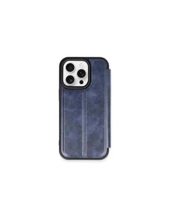 Apple İphone 15 Pro Max Kılıf Flip Cover - Lacivert