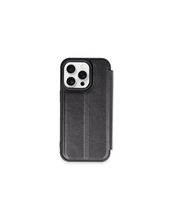 Apple İphone 15 Pro Max Kılıf Flip Cover - Siyah