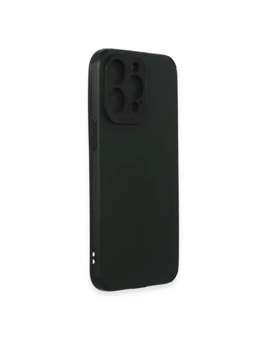 Apple İphone 15 Pro Max Kılıf Loop Deri Silikon - Yeşil