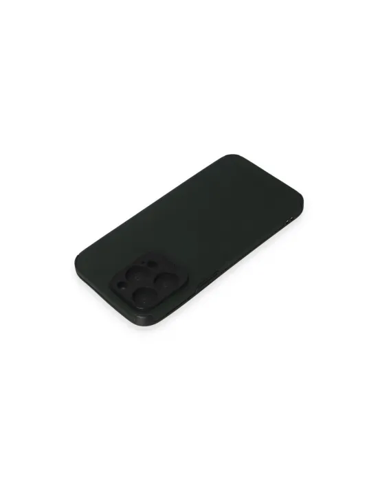 Apple İphone 15 Pro Max Kılıf Loop Deri Silikon - Yeşil