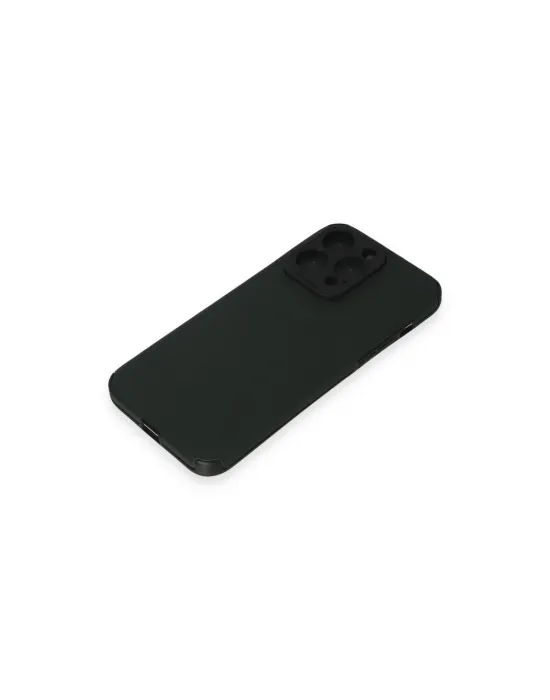 Apple İphone 15 Pro Max Kılıf Loop Deri Silikon - Yeşil