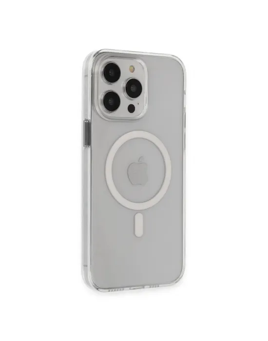 Apple İphone 15 Pro Max Kılıf Tron Şeffaf Magsafe Kapak - Şeffaf