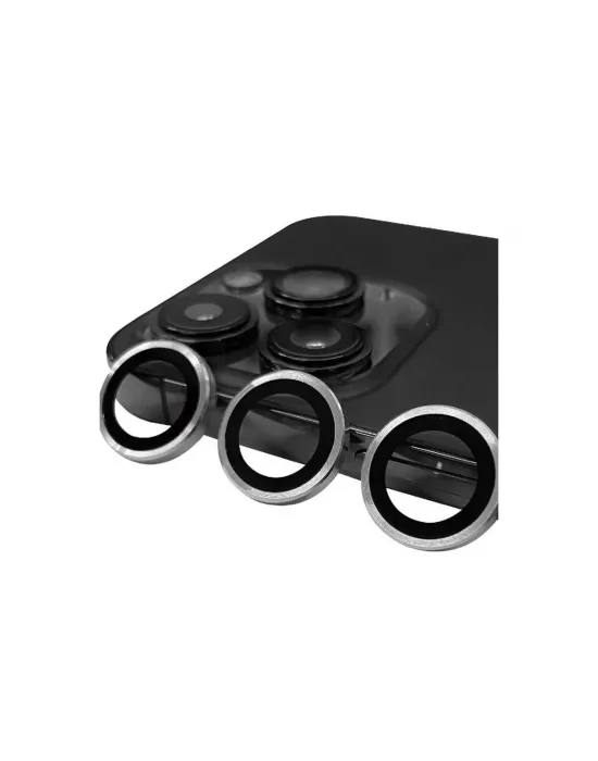 Apple İphone 15 Pro Raze Metal Kamera Lens - Gümüş