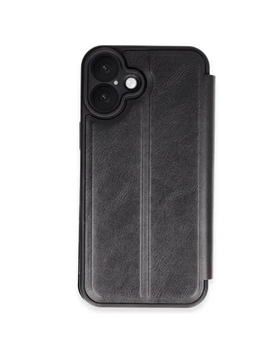 Apple İphone 16 Kılıf Flip Cover - Siyah