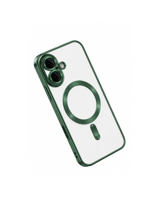 Apple İphone 16 Kılıf Kross Magneticsafe Kapak - Koyu Yeşil