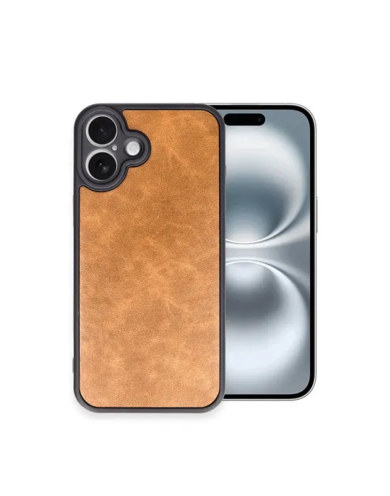 Apple İphone 16 Plus Kılıf Aras Deri Kapak - Taba