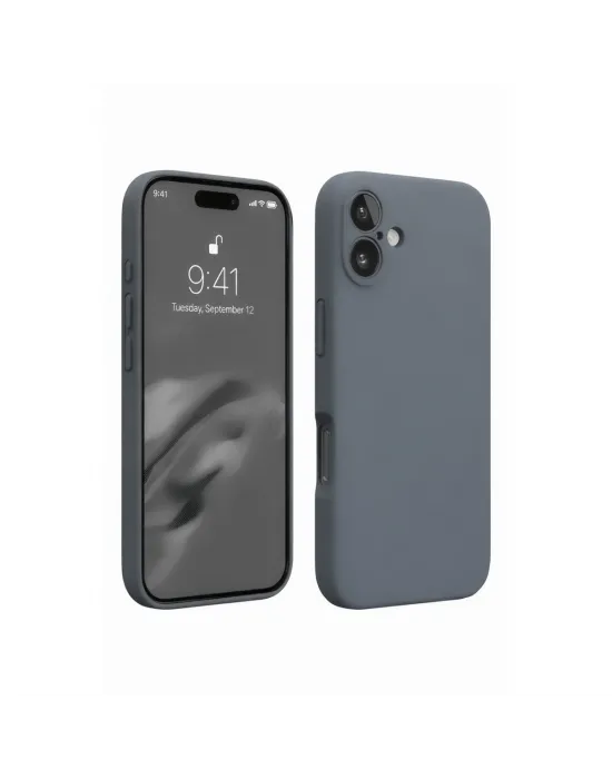 Apple İphone 16 Plus Kılıf Nano İçi Kadife Silikon - Gri