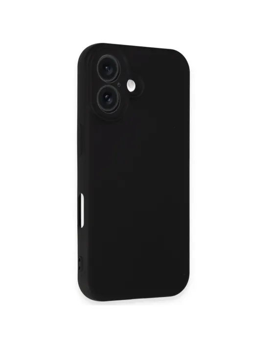 Apple İphone 16 Plus Kılıf Nano İçi Kadife Silikon - Siyah