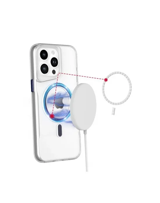 Apple İphone 16 Plus Kılıf Pc Poso Magsafe Kapak - Şeffaf