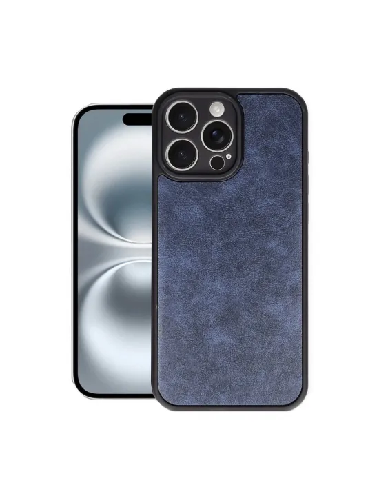 Apple İphone 16 Pro Kılıf Aras Deri Kapak - Lacivert
