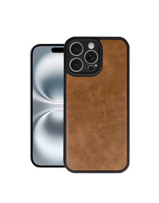 Apple İphone 16 Pro Kılıf Aras Deri Kapak - Taba
