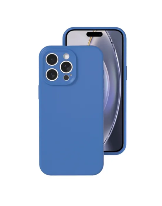 Apple İphone 16 Pro Kılıf Nano İçi Kadife Silikon - Mavi
