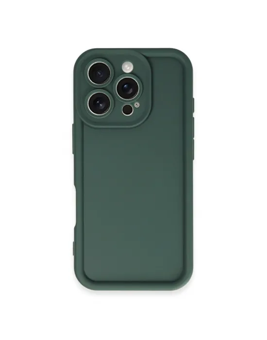 Apple İphone 16 Pro Kılıf Viera Silikon - Koyu Yeşil