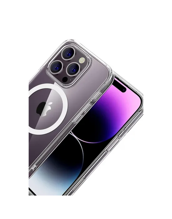 Apple İphone 16 Pro Max Combo Sert Şeffaf Magsafe Kapak - Şeffaf