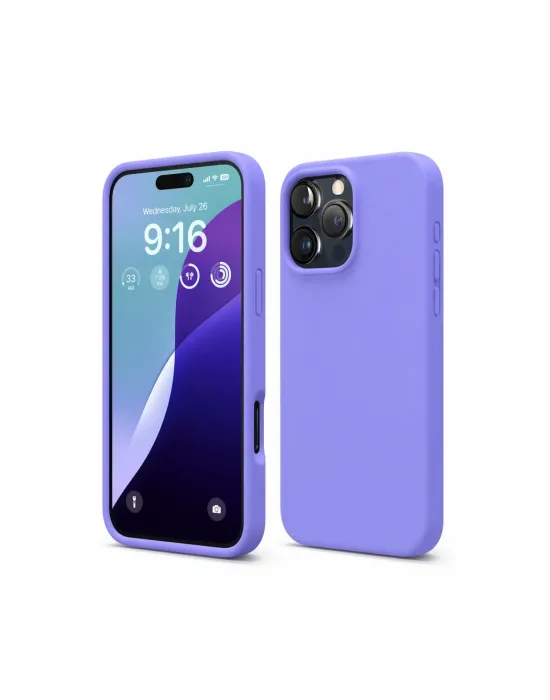 Apple İphone 16 Pro Max Kılıf Nano İçi Kadife Silikon - Lila