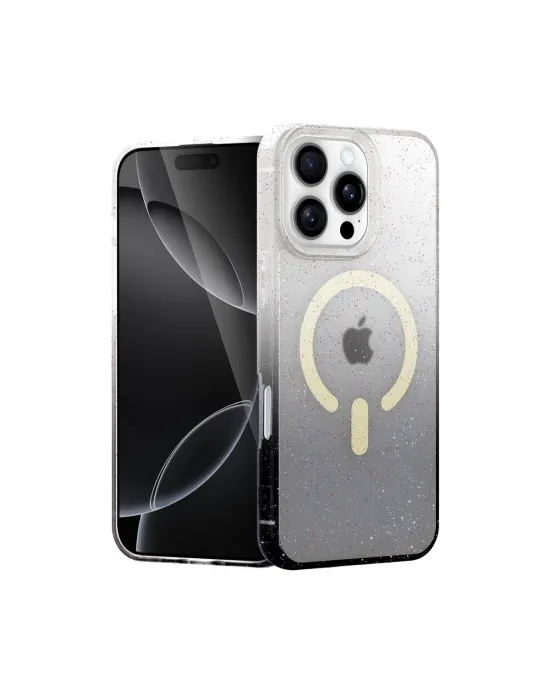 Apple İphone 16 Pro Max Pummel Shiny Magsafe Kapak - Siyah
