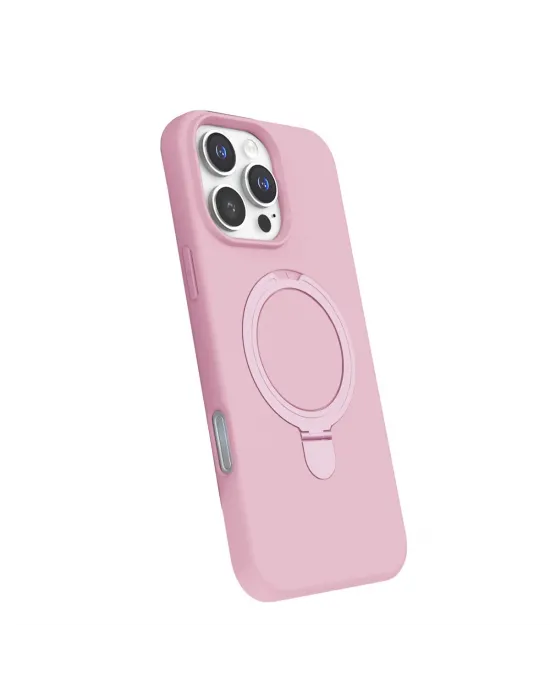 Apple İphone 16 Pro Max Regal Magsafe Standlı Kapak - Açık Pembe
