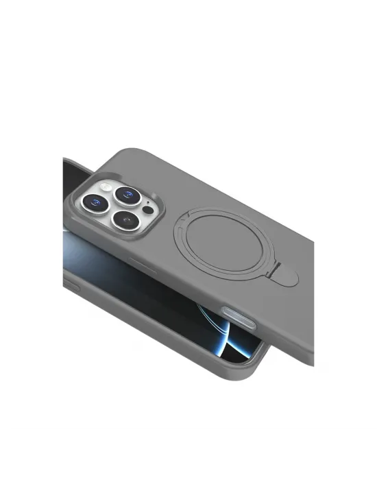 Apple İphone 16 Pro Max Regal Magsafe Standlı Kapak - Titan Gri