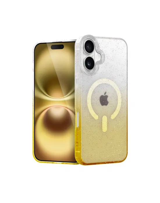 Apple İphone 16 Pummel Shiny Magsafe Kapak - Gold